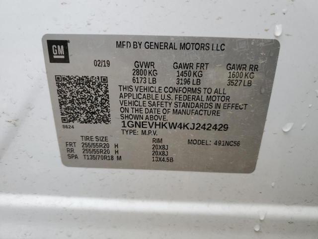1GNEVHKW4KJ242429 Chevrolet Traverse Lt
