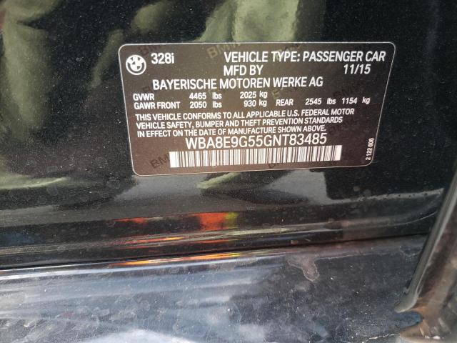 WBA8E9G55GNT83485 BMW 328 I Sulev