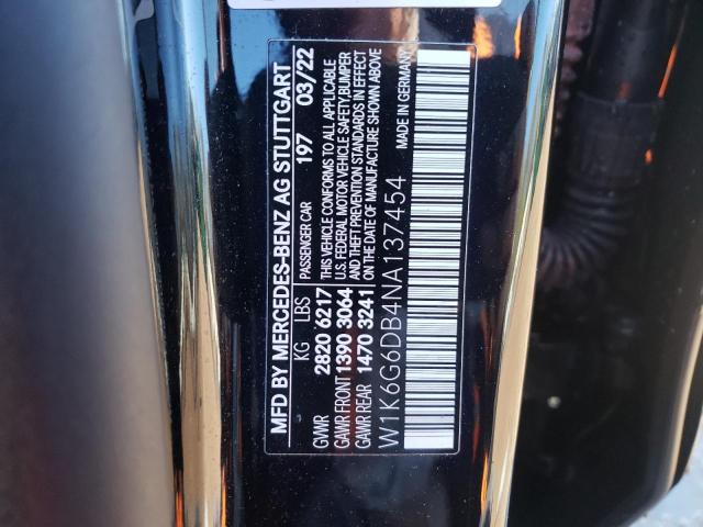 W1K6G6DB4NA137454 Mercedes-Benz S 500 4matic