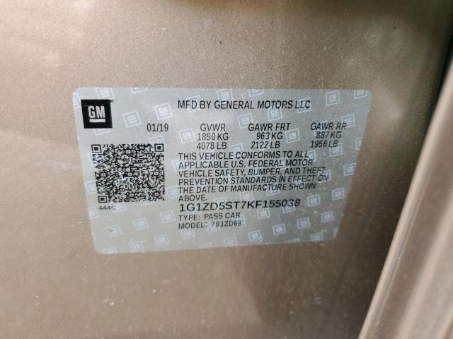 1G1ZD5ST7KF155038 Chevrolet MALIBU LT