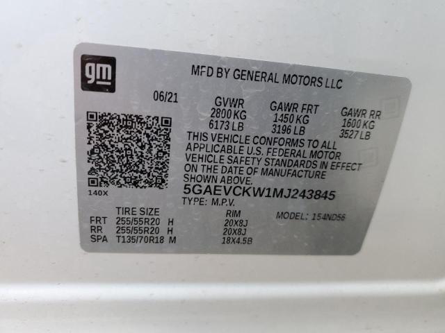 5GAEVCKW1MJ243845 Buick Enclave Avenir