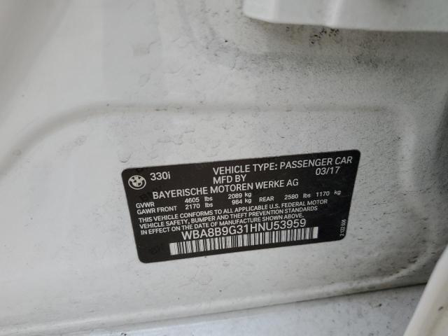 WBA8B9G31HNU53959 BMW 330 I