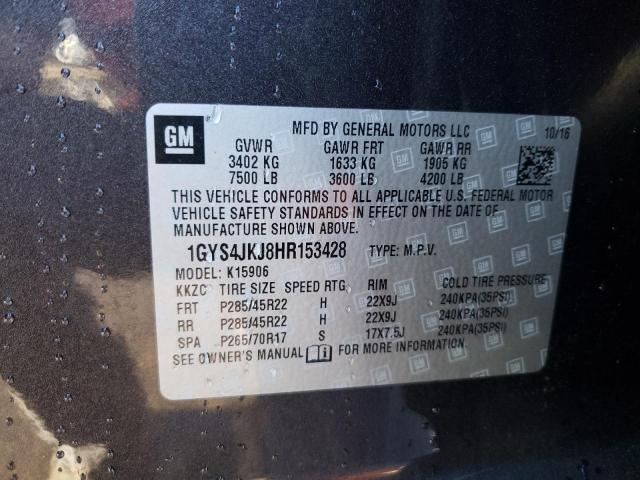 1GYS4JKJ8HR153428 Cadillac Escalade Esv Premium Luxury