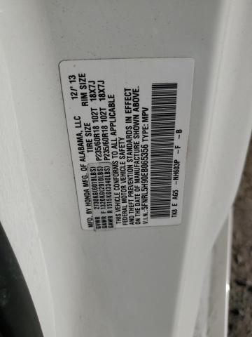 5FNRL5H90EB065356 Honda Odyssey Touring