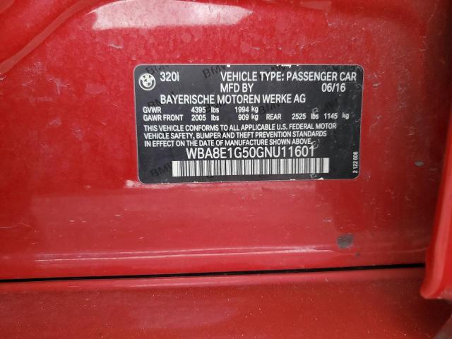 WBA8E1G50GNU11601 BMW 320 I