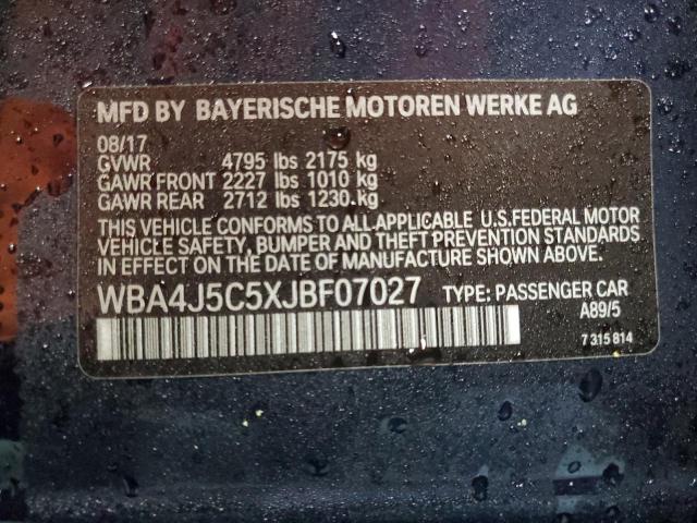 WBA4J5C5XJBF07027 BMW 440i Gran Coupe