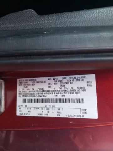 1FMCU0GD0JUD22072 Ford ESCAPE SE