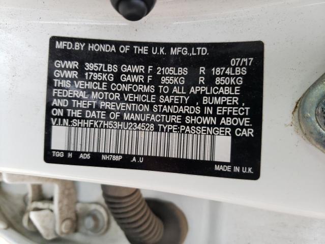 SHHFK7H53HU234528 Honda CIVIC EX