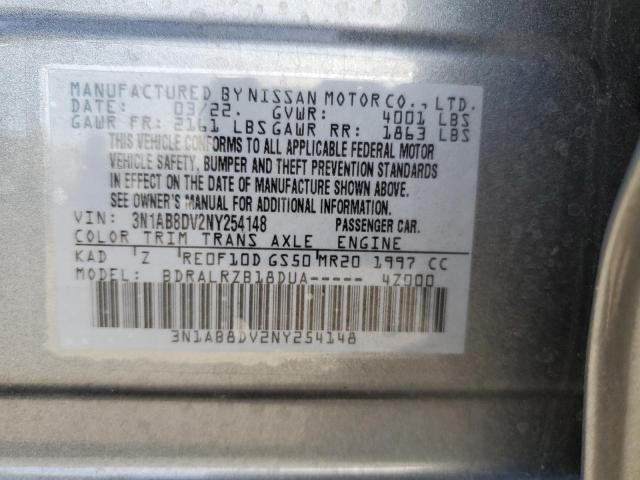 3N1AB8DV2NY254148 Nissan SENTRA SR