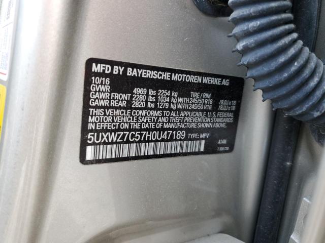 5UXWZ7C57H0U47189 BMW X3 Sdrive28i