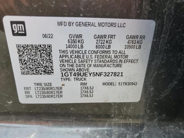1GT49UEY5NF327821 GMC Sierra K3500 Slt