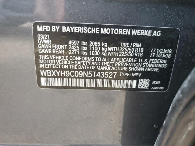WBXYH9C09N5T43527 BMW X2 Sdrive28i