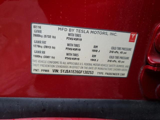 5YJSA1E26GF130253 Tesla MODEL S