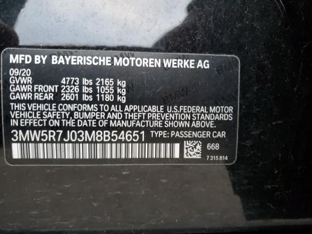 3MW5R7J03M8B54651 BMW 330XI