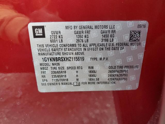 1GYKNBRSXHZ115619 Cadillac XT5 LUXURY