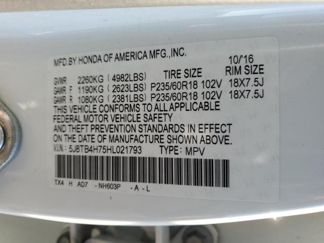 5J8TB4H75HL021793 Acura Rdx Advance