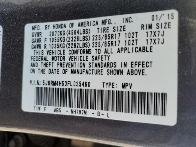 5J6RM4H53FL035460 Honda CR-V EX