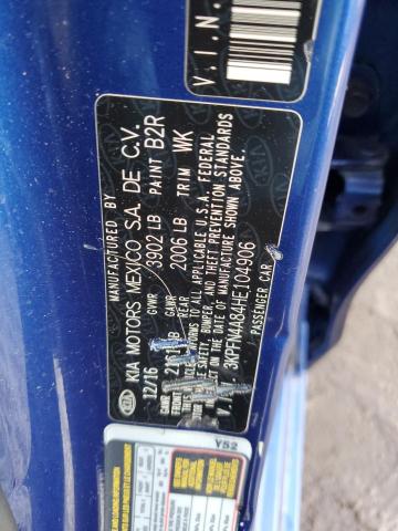 3KPFN4A84HE104906 KIA FORTE EX