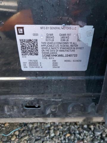 1GNEVHKW6LJ240733 Chevrolet Traverse Lt