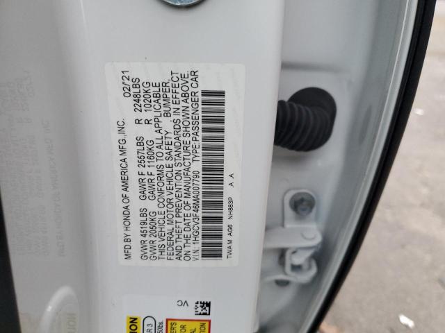 1HGCV3F46MA007790 Honda Accord Hybrid Ex