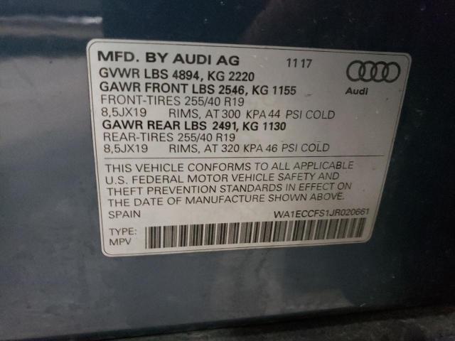 WA1ECCFS1JR020661 Audi Q3 PREMIUM
