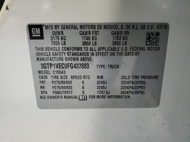 3GTP1VEC9FG437883 GMC Sierra C1500 Slt