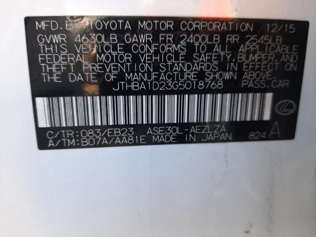JTHBA1D23G5018768 Lexus IS 200T