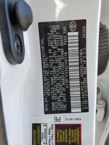 4T1BF1FKXGU146118 Toyota CAMRY LE
