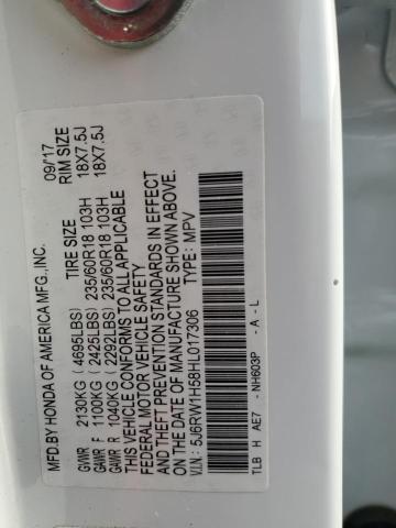 5J6RW1H58HL017306 Honda CR-V EX