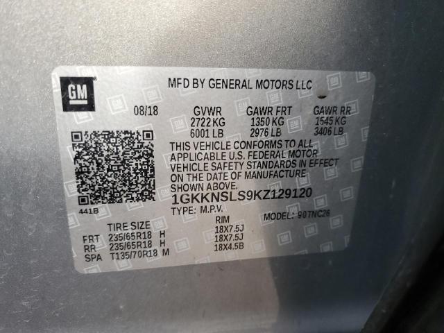 1GKKNSLS9KZ129120 GMC ACADIA SLE