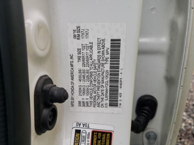 5J6RM4H72GL106229 Honda CR-V EXL