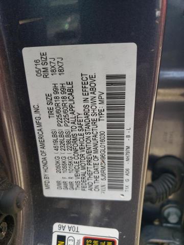 5J6RM3H96GL016030 Honda Cr-v Touring