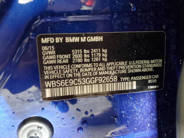 WBS6E9C53GGF92658 BMW M6 Gran Coupe