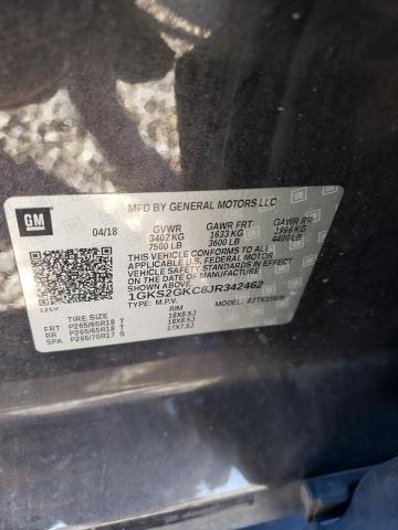1GKS2GKC8JR342462 GMC Yukon Xl K1500 Slt