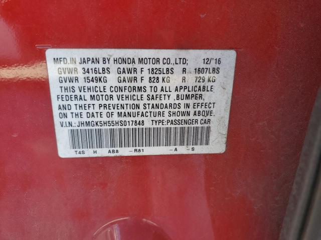 JHMGK5H55HS017848 Honda FIT LX
