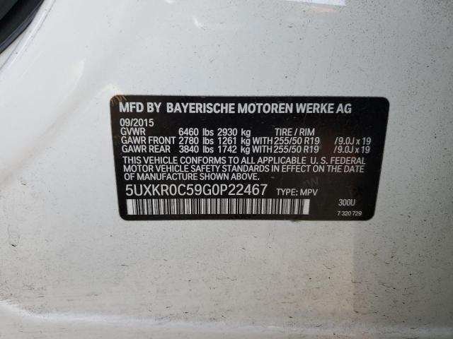 5UXKR0C59G0P22467 BMW X5 Xdrive35i