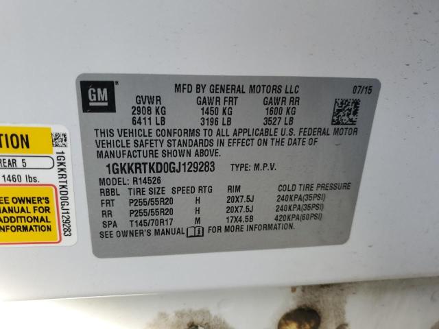 1GKKRTKD0GJ129283 GMC Acadia Denali