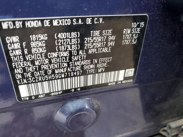3CZRU5H59GM719497 Honda HR-V EX