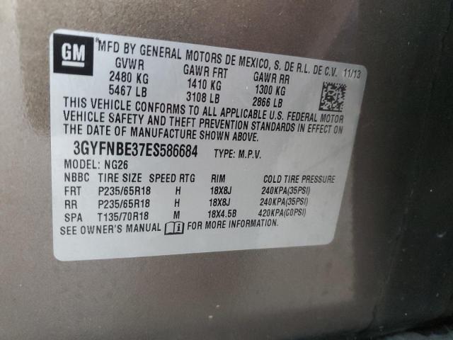3GYFNBE37ES586684 Cadillac Srx Luxury Collection