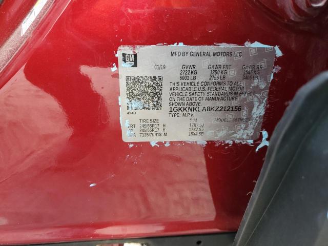 1GKKNKLA8KZ212156 GMC ACADIA SLE