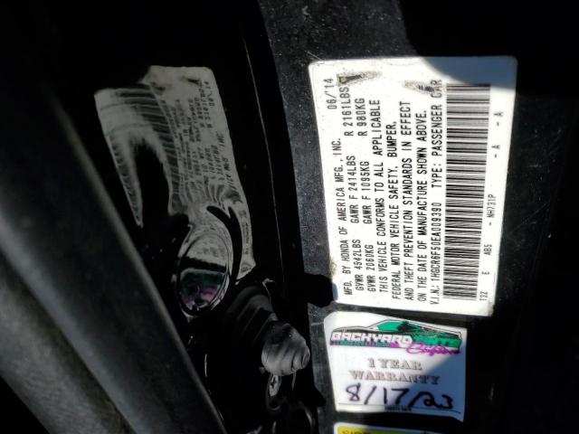 1HGCR6F50EA009390 Honda Accord Hybrid Exl