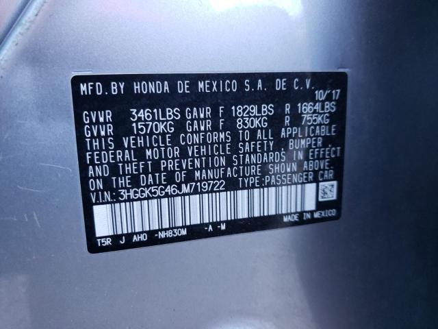 3HGGK5G46JM719722 Honda FIT LX