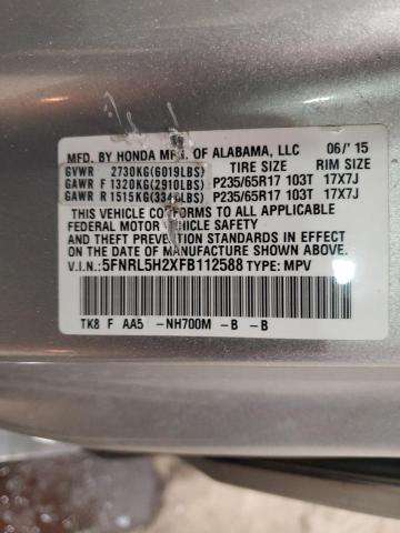 5FNRL5H2XFB112588 Honda ODYSSEY LX