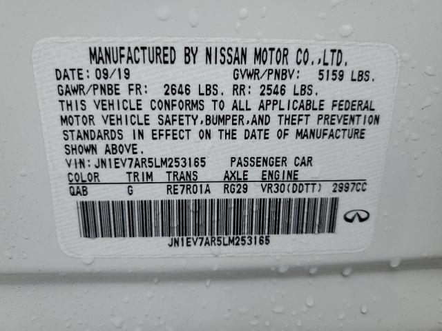 JN1EV7AR5LM253165 Infiniti Q50 PURE