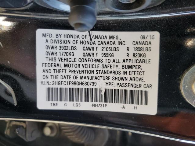 2HGFC1F98GH630739 Honda Civic Touring