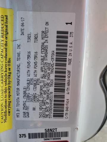5TFSX5EN1HX053170 Toyota Tacoma Access Cab