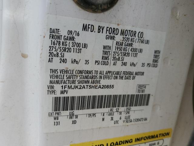 1FMJK2AT5HEA20855 Ford Expedition El Limited