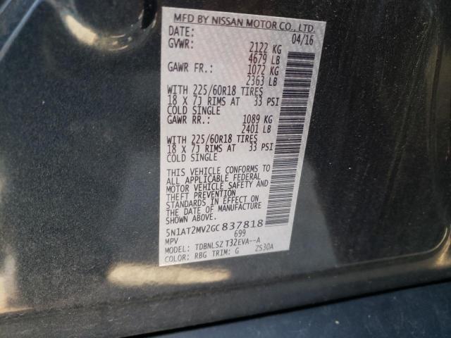 5N1AT2MV2GC837818 Nissan ROGUE S