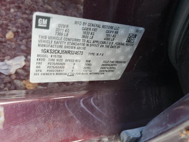 1GKS2CKJ6HR324673 GMC YUKON DENALI