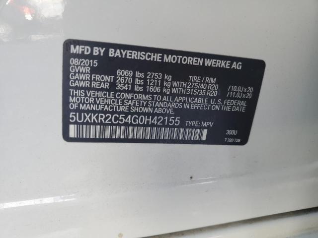 5UXKR2C54G0H42155 BMW X5 Sdrive35i